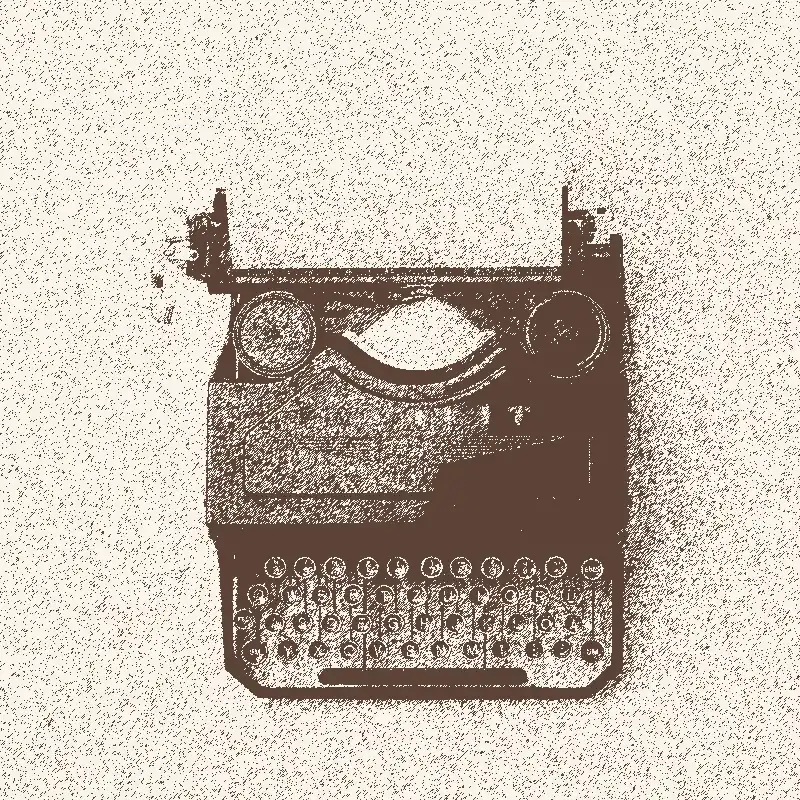 A vintage typewriter with a blank page.